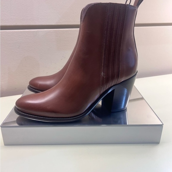 Sartore MADE IN ITALY LEATHER Brown Ankle Boots with Chelsea Style - Picture 11 of 12